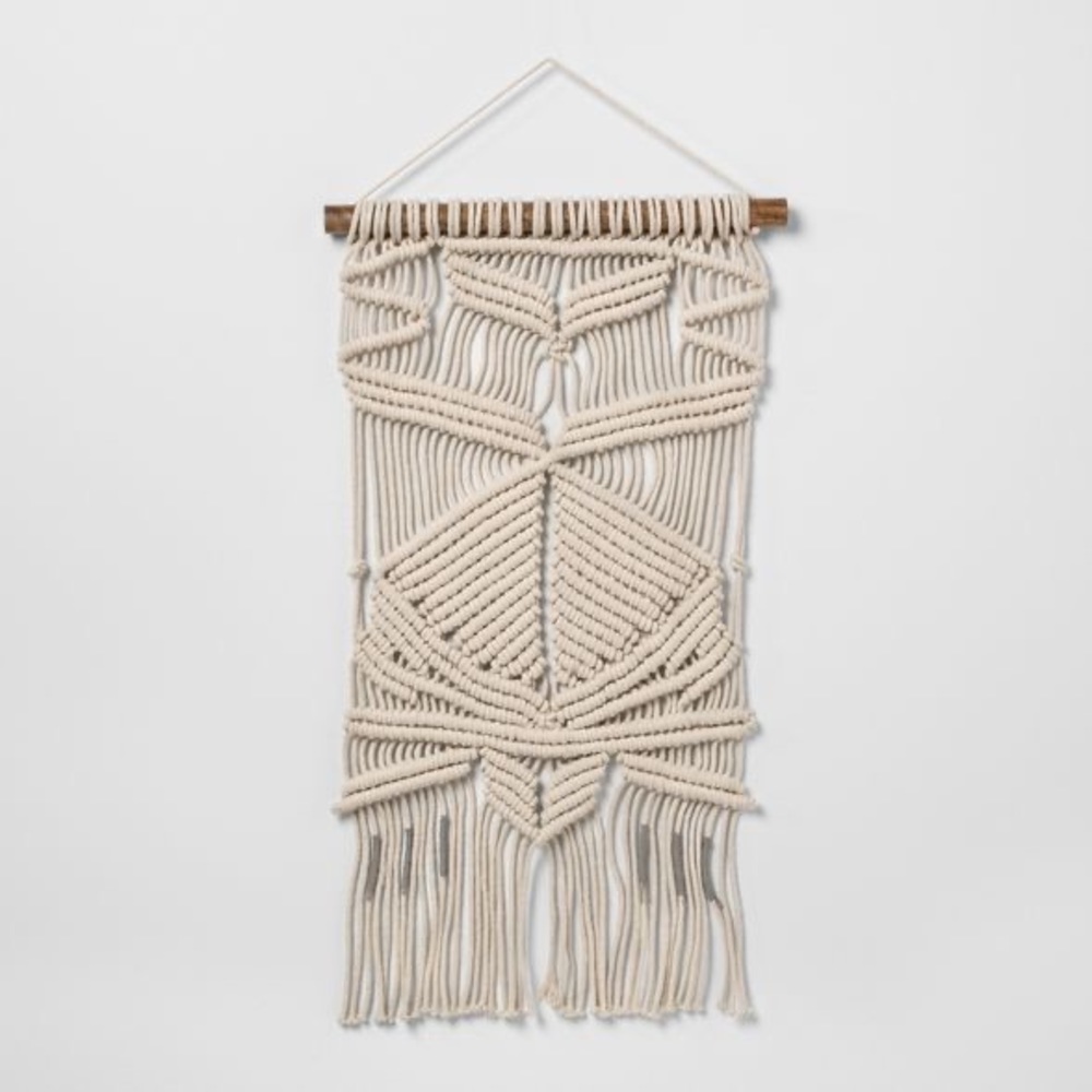 Opalhouse Woven Cotton Cream Macrame Wall Tapestry